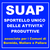 Collegamento alla pagina telematica per la presentazione di pratiche SUAP al Comune di Bormida gestore in forma associata per i Comuni di Bormida, Mallare e Pallare